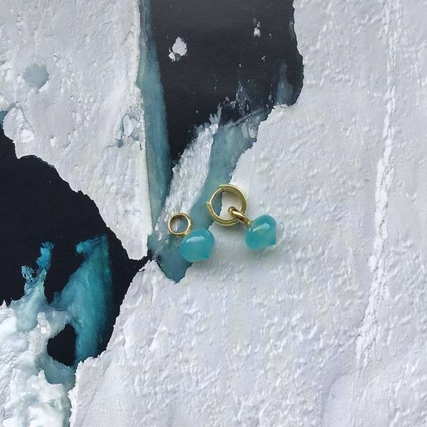 Aanhangers chalcedony seablue